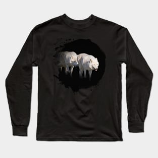 White Wolf Animal Wildlife Jungle Nature Freedom Forest Long Sleeve T-Shirt